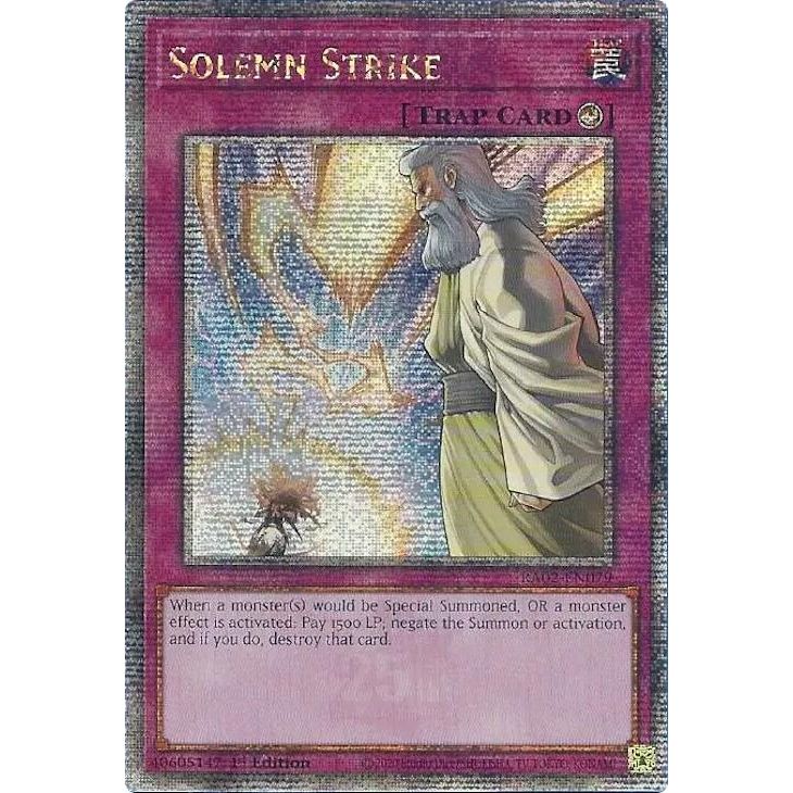 Image for Solemn Strike (Quarter Century Secret Rare) (RA02-EN079) (RA02) - YuGiOh