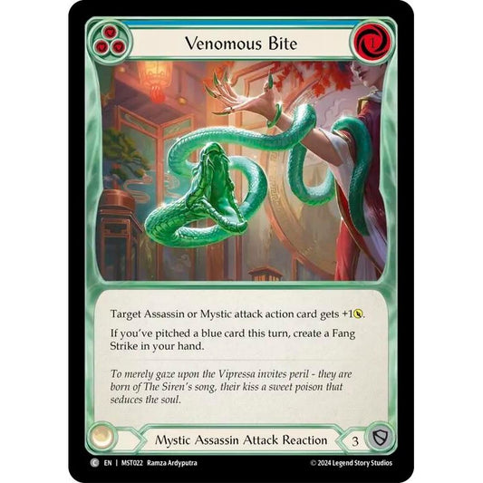 Image for Venomous Bite (Blue) (MST022) (MST) - Flesh and Blood TCG