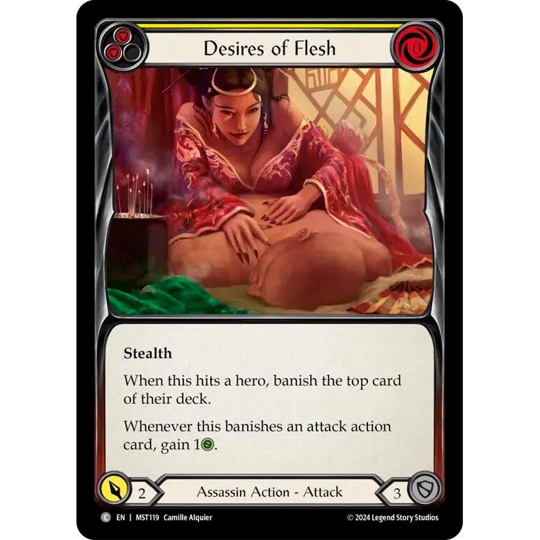 Image for Desires of Flesh (Yellow) (MST119) (MST) - Flesh and Blood TCG
