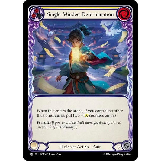Image for Single Minded Determination (Yellow) (MST147) (MST) - Flesh and Blood TCG