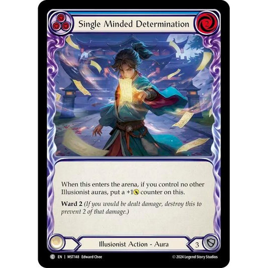 Image for Single Minded Determination (Blue) (MST148) (MST) - Flesh and Blood TCG