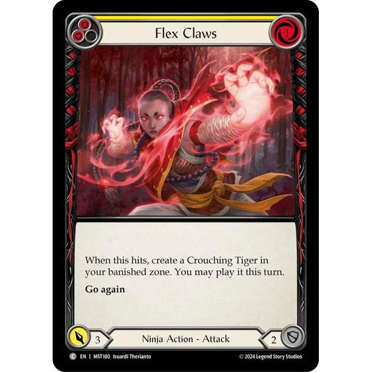Image for Flex Claws (Yellow) (MST180) (MST) - Flesh and Blood TCG