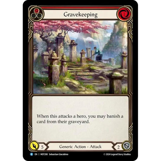 Image for Gravekeeping (Red) (MST200) (MST) - Flesh and Blood TCG