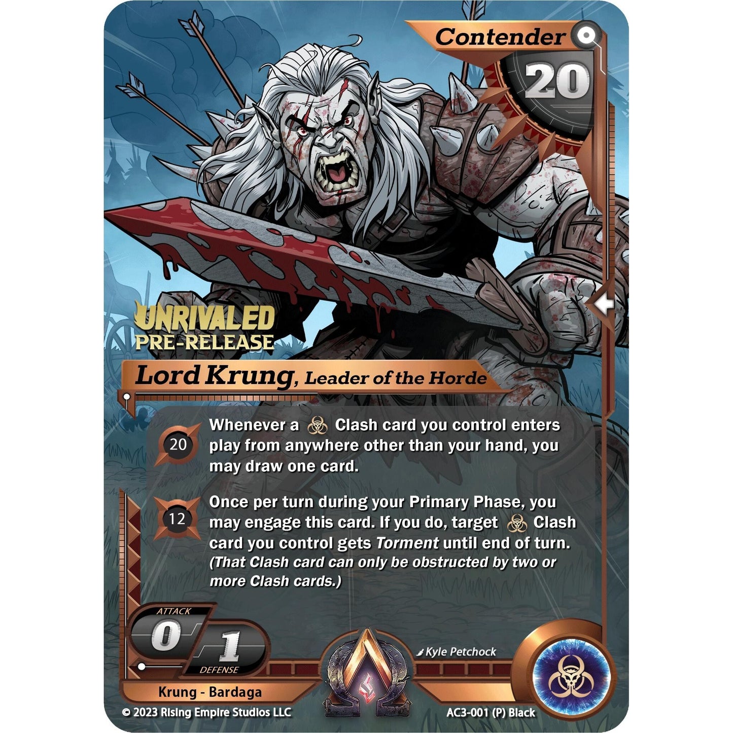 Image for Lord Krung, Leader of the Horde (Pre-Release) (AC3-001) (AC3) - Alpha Clash