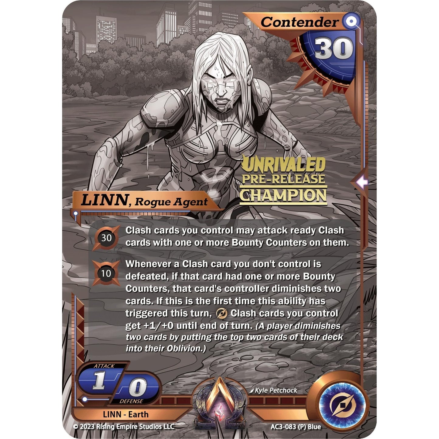 Image for LINN, Rogue Agent (Pre-Release Champion) (AC3-083) (AC3) - Alpha Clash