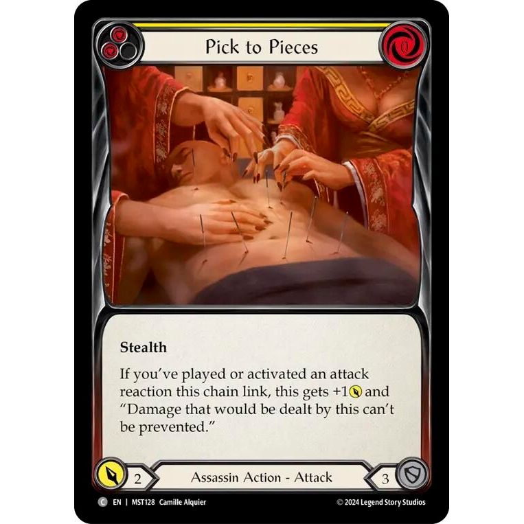 Image for Pick to Pieces (Yellow) (MST128) (MST) - Flesh and Blood TCG