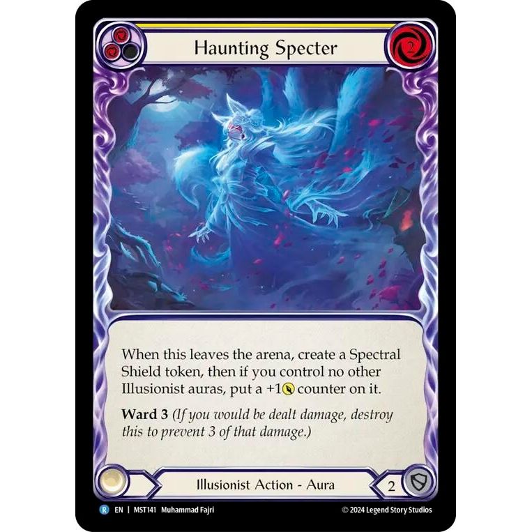Image for Haunting Specter (Yellow) (MST141) (MST) - Flesh and Blood TCG