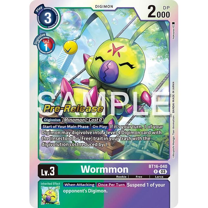 Image for Wormmon (BT16-040 R) (BT16_PR) - Digimon Card Game