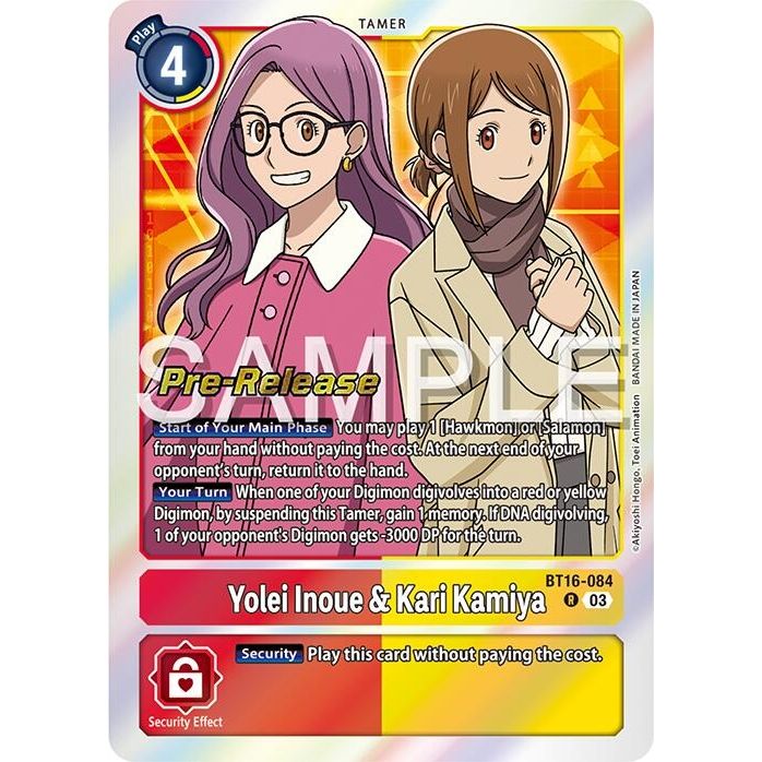 Image for Yolei Inoue & Kari Kamiya (BT16-084 R) (BT16_PR) - Digimon Card Game