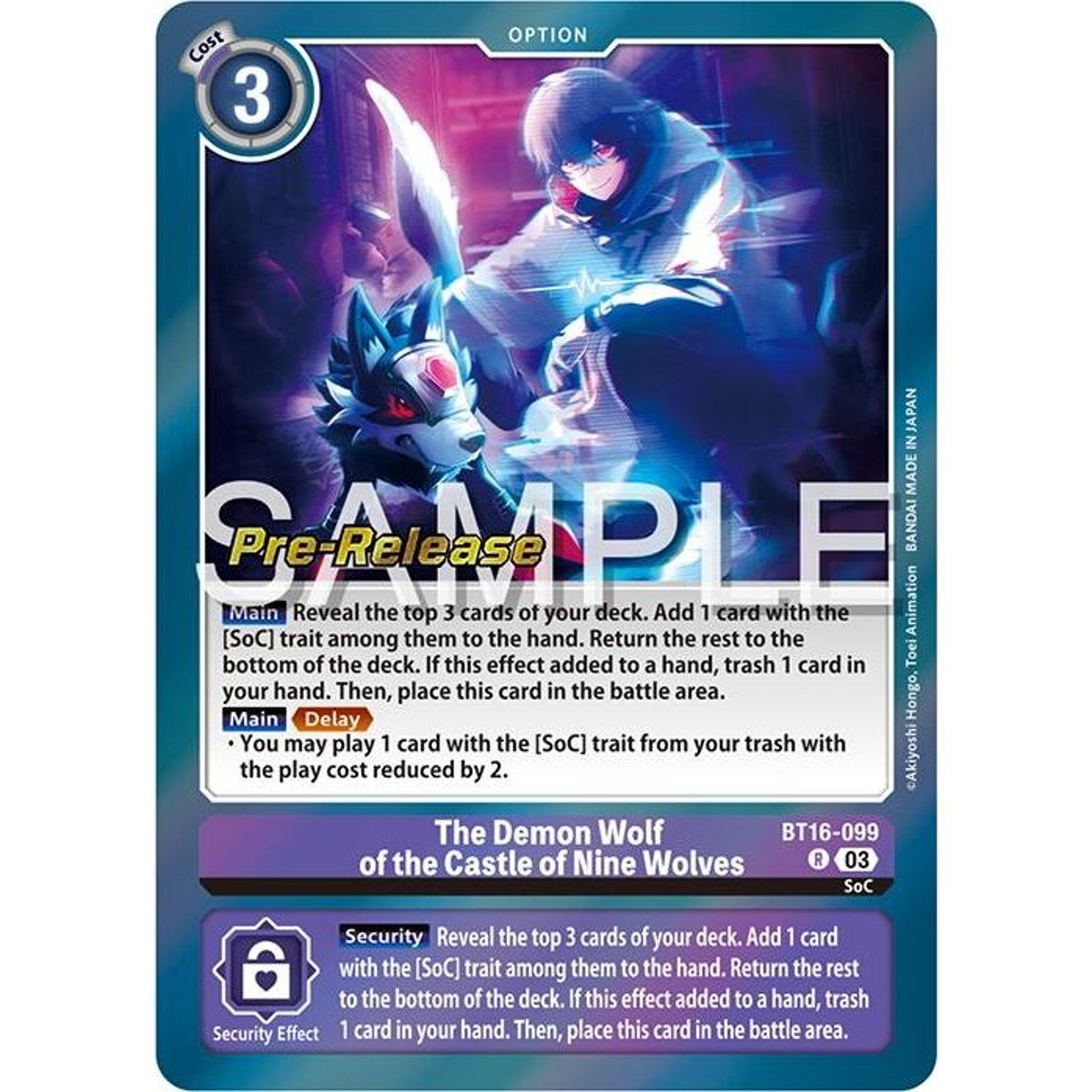 Image for The Demon Wolf of the Castle of Nine Wolves (BT16-099 R) (BT16_PR) - Digimon Card Game