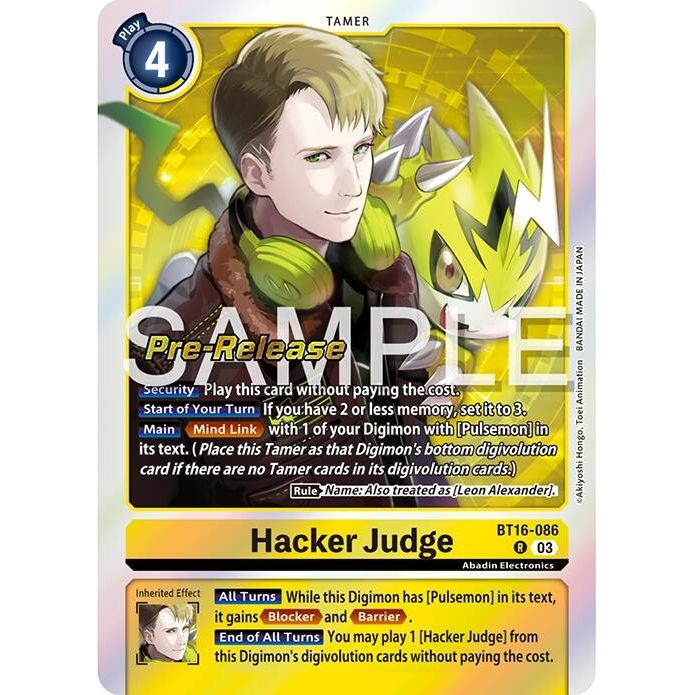 Image for Hacker Judge (BT16-086 R) (BT16_PR) - Digimon Card Game