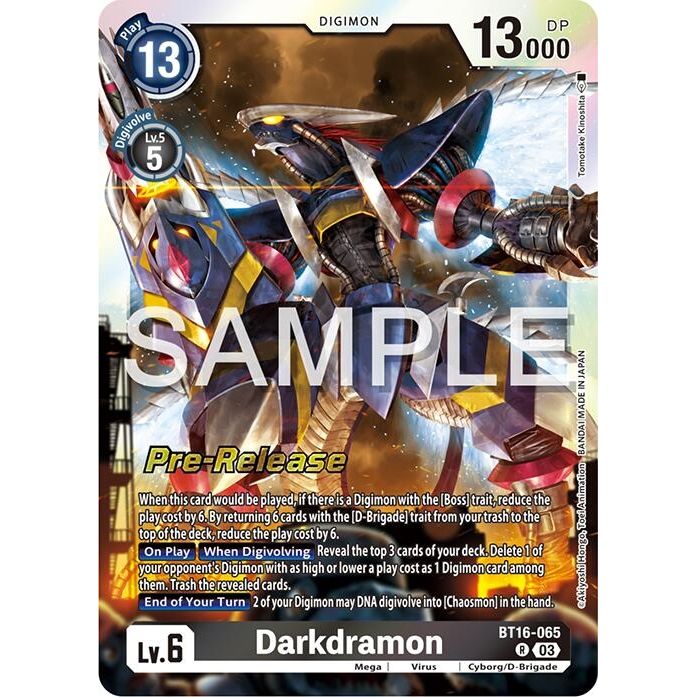 Image for Darkdramon (BT16-065 R) (BT16_PR) - Digimon Card Game