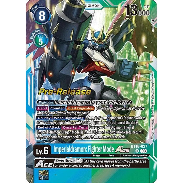 Image for Imperialdramon: Fighter Mode ACE (BT16-027 R) (BT16_PR) - Digimon Card Game