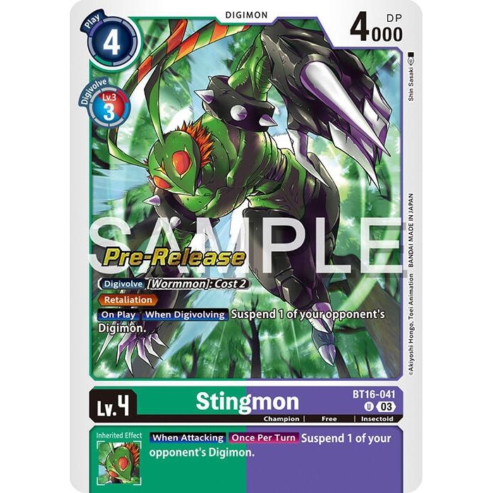 Image for Stingmon (BT16-041 U) (BT16_PR) - Digimon Card Game