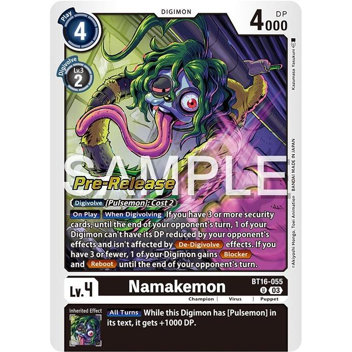 Image for Namakemon (BT16-055 U) (BT16_PR) - Digimon Card Game
