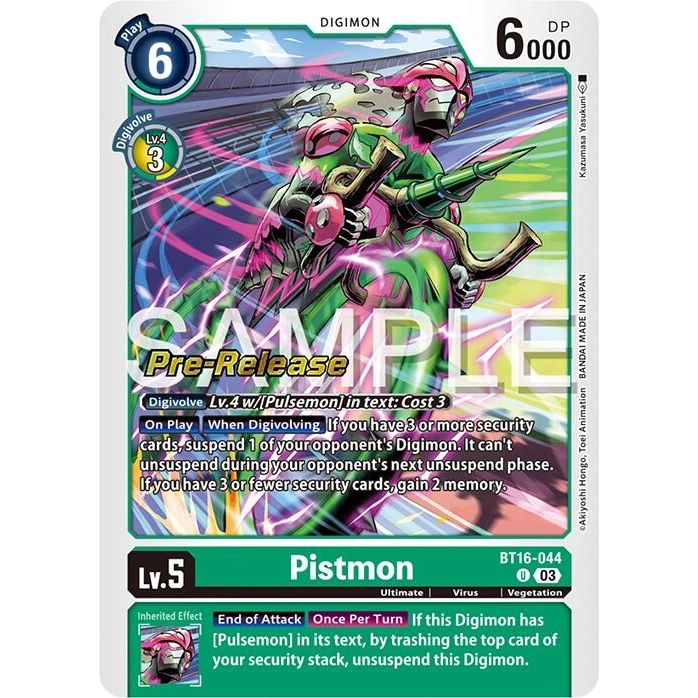 Image for Pistmon (BT16-044 U) (BT16_PR) - Digimon Card Game