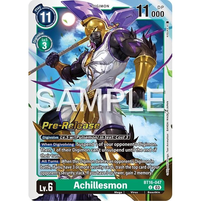 Image for Achillesmon (BT16-047 U) (BT16_PR) - Digimon Card Game