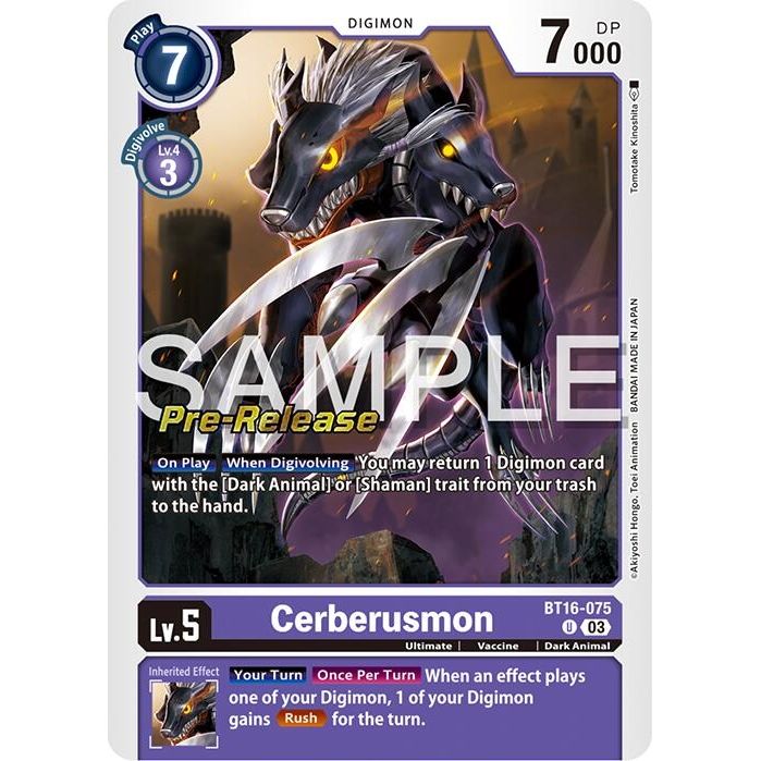 Image for Cerberusmon (BT16-075 U) (BT16_PR) - Digimon Card Game