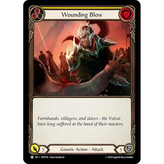 Image for Wounding Blow (Yellow) (MST216) (MST) - Flesh and Blood TCG