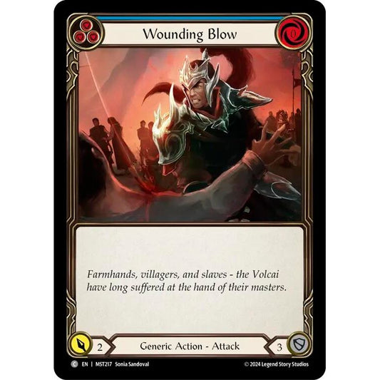 Image for Wounding Blow (Blue) (MST217) (MST) - Flesh and Blood TCG