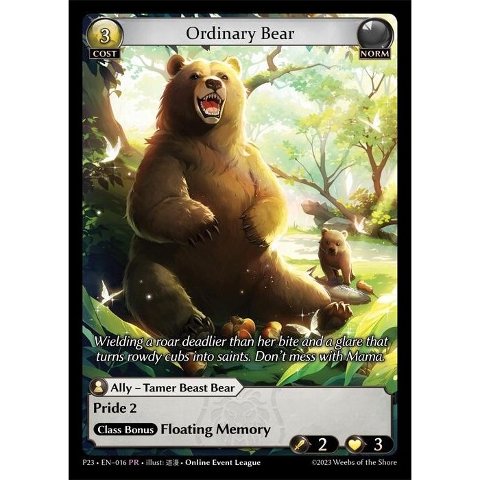 Image for Ordinary Bear (016) (P) - Grand Archive TCG