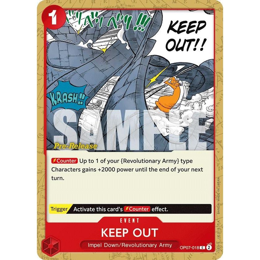 Image for Keep Out (OP07-018) (OP07 PRE) - One Piece Card Game