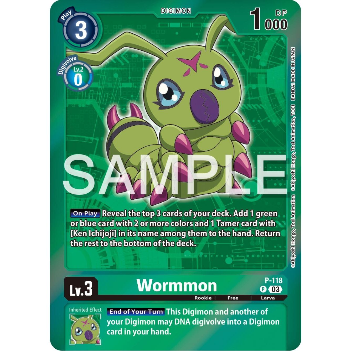 Image for Wormmon - P-118 (Digimon Adventure Box 2024) (P-118 P) (D-PR) - Digimon Card Game