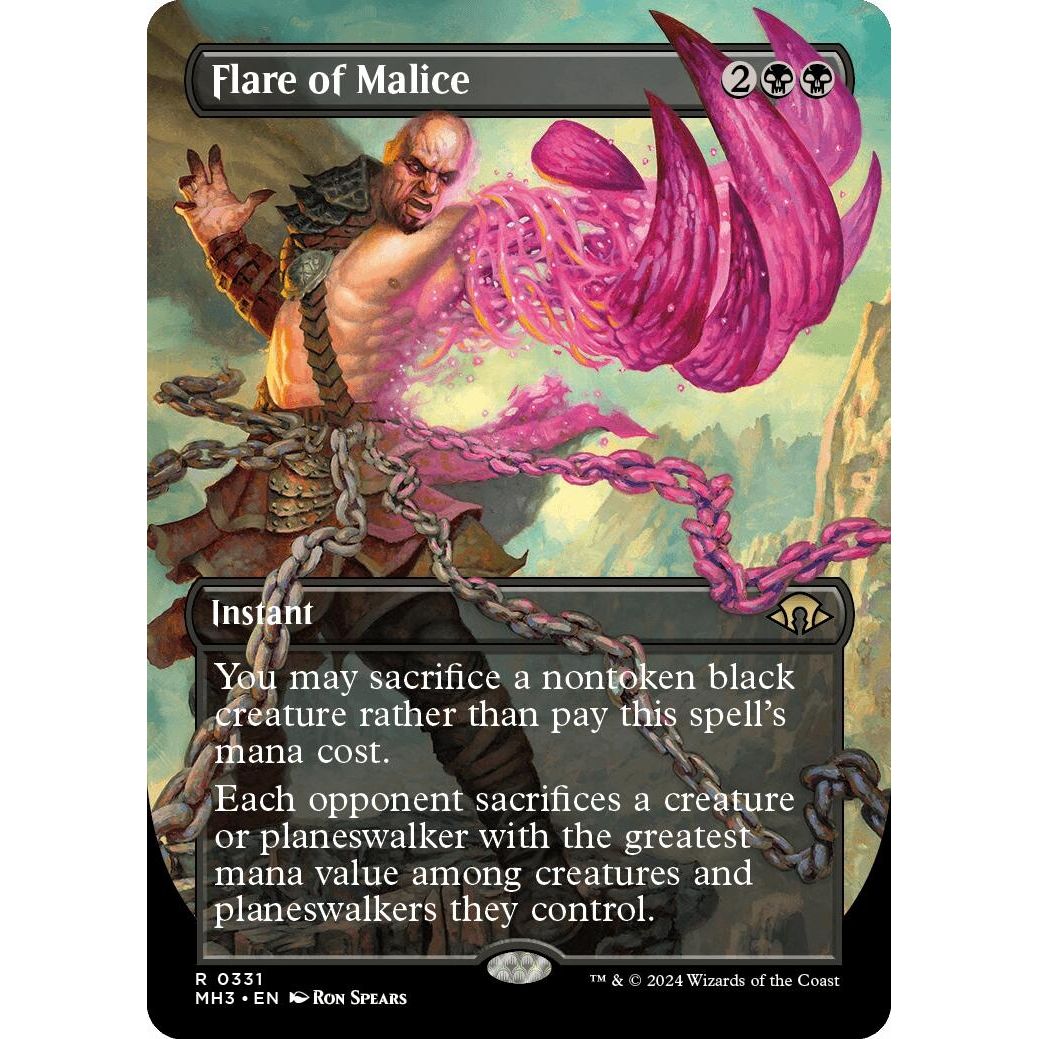 Image for Flare of Malice (Borderless) (331) (MH3) - Magic: The Gathering