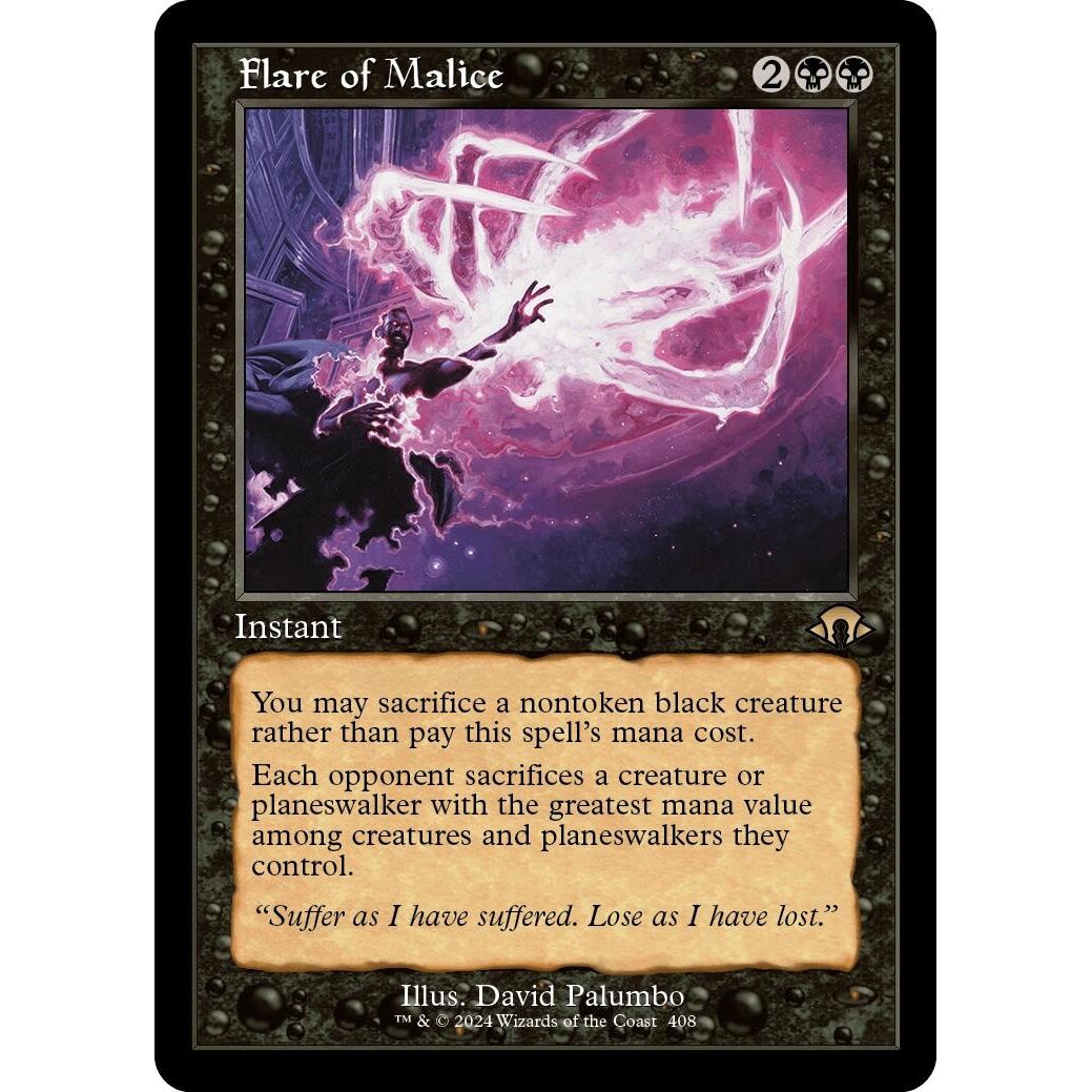 Image for Flare of Malice (Retro Frame) (408) (MH3) - Magic: The Gathering