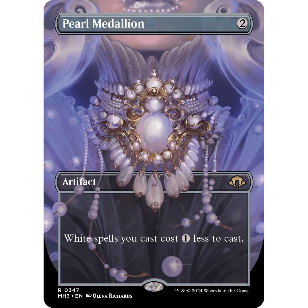 Image for Pearl Medallion (Borderless) (347) (MH3) - Magic: The Gathering