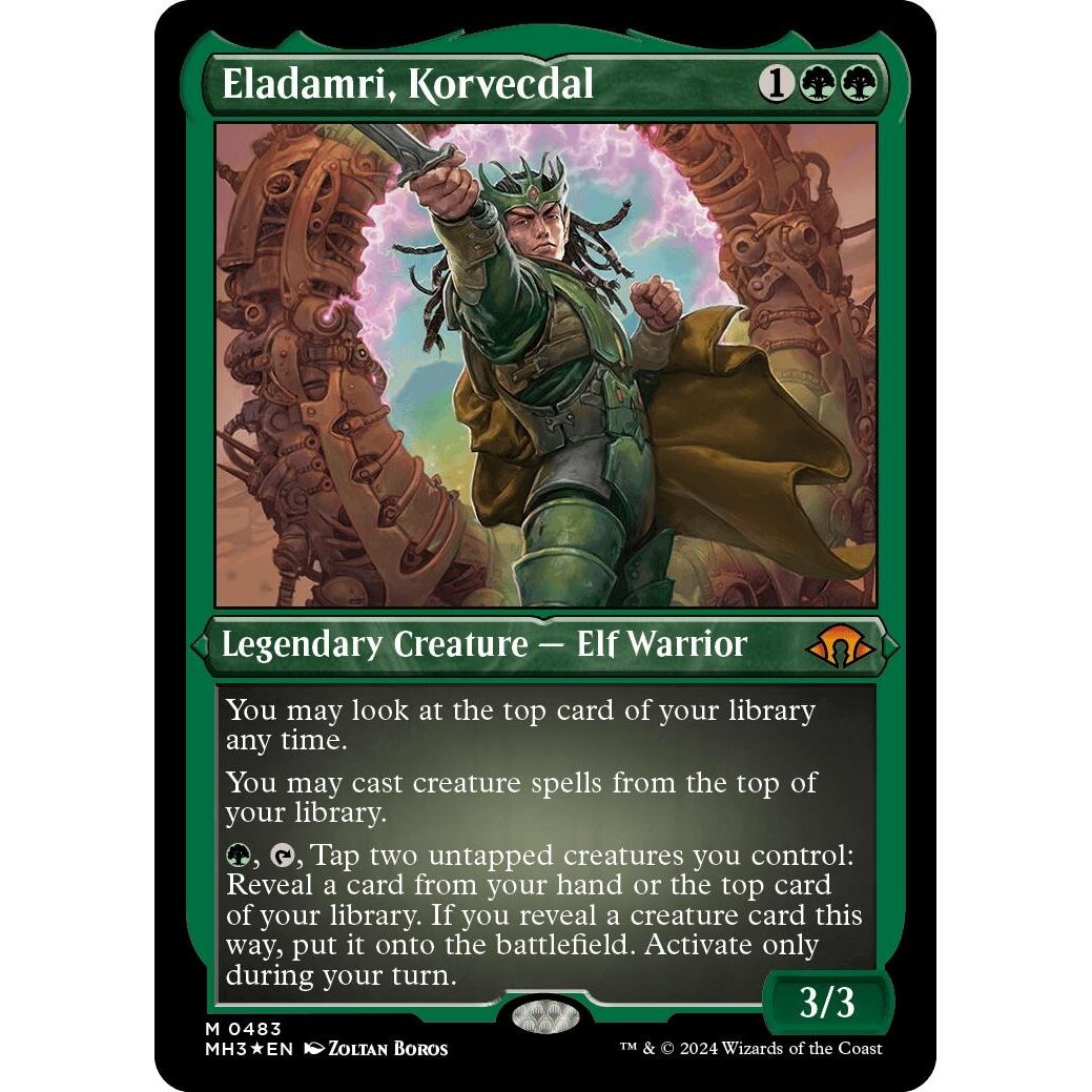 Image for Eladamri, Korvecdal (Foil Etched) (483) (MH3) - Magic: The Gathering