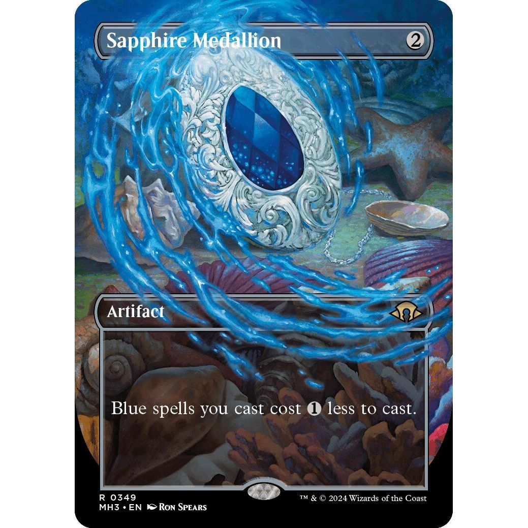 Image for Sapphire Medallion (Borderless) (349) (MH3) - Magic: The Gathering