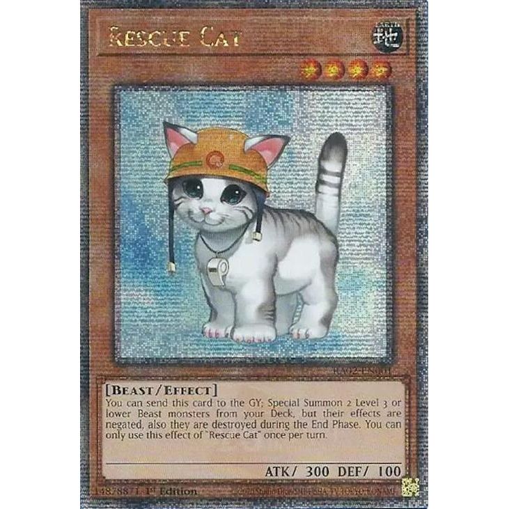 Image for Rescue Cat (Quarter Century Secret Rare) (RA02-EN001) (RA02) - YuGiOh