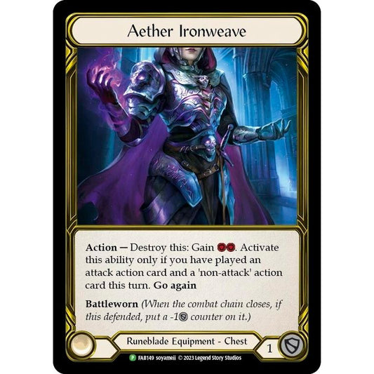 Image for Aether Ironweave (Golden) - FAB149 (FAB149) (PR) - Flesh and Blood TCG