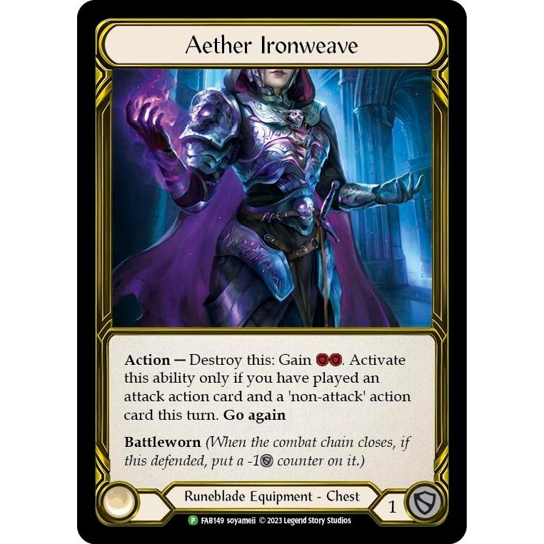 Image for Aether Ironweave (Golden) - FAB149 (FAB149) (PR) - Flesh and Blood TCG