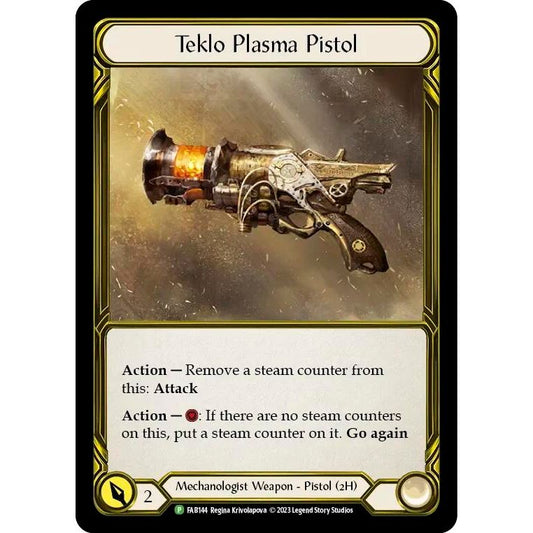 Image for Teklo Plasma Pistol (Golden) - FAB144 (FAB144) (PR) - Flesh and Blood TCG