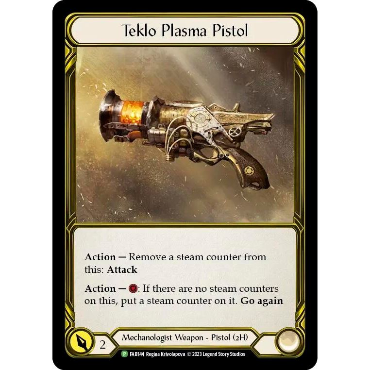 Image for Teklo Plasma Pistol (Golden) - FAB144 (FAB144) (PR) - Flesh and Blood TCG
