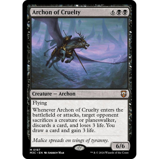 Image for Archon of Cruelty (Ripple Foil) (197) (M3C) - Magic: The Gathering