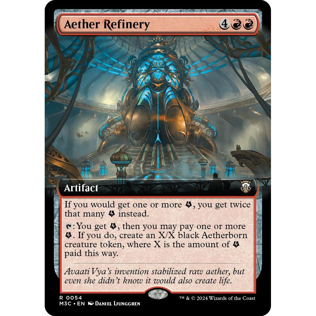 Image for Aether Refinery (Extended Art) (Ripple Foil) (54) (M3C) - Magic: The Gathering