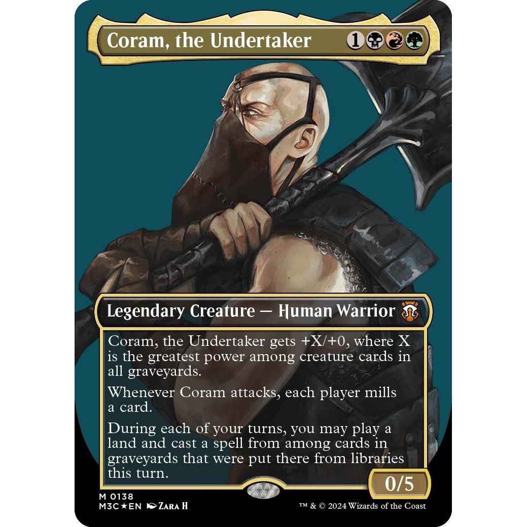 Image for Coram, the Undertaker (Borderless) (Ripple Foil) (138) (M3C) - Magic: The Gathering