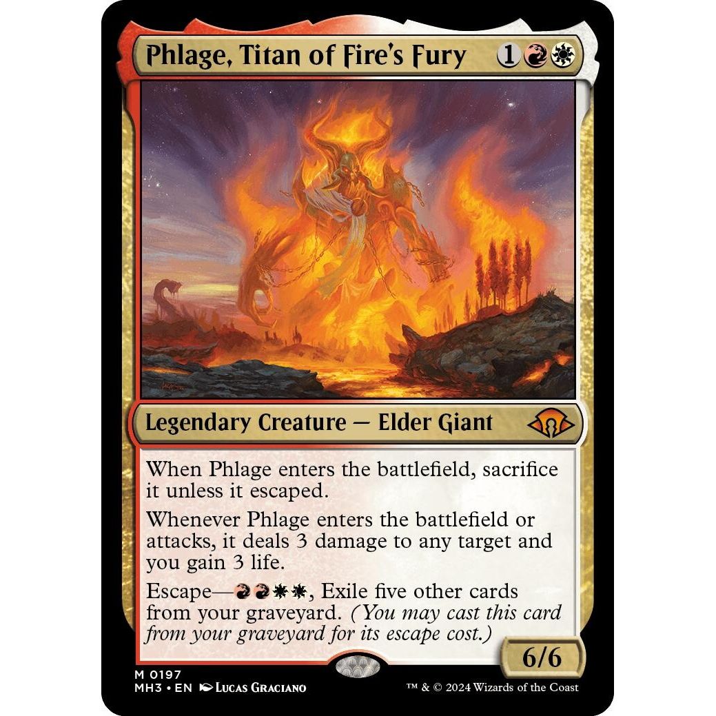 Image for Phlage, Titan of Fire's Fury (197) (MH3) - Magic: The Gathering
