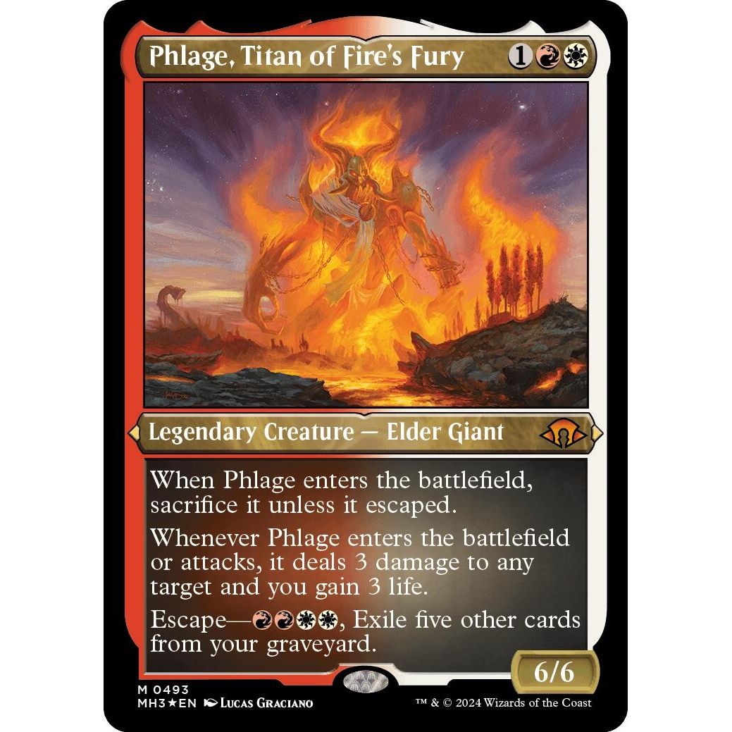Image for Phlage, Titan of Fire's Fury (Foil Etched) (493) (MH3) - Magic: The Gathering
