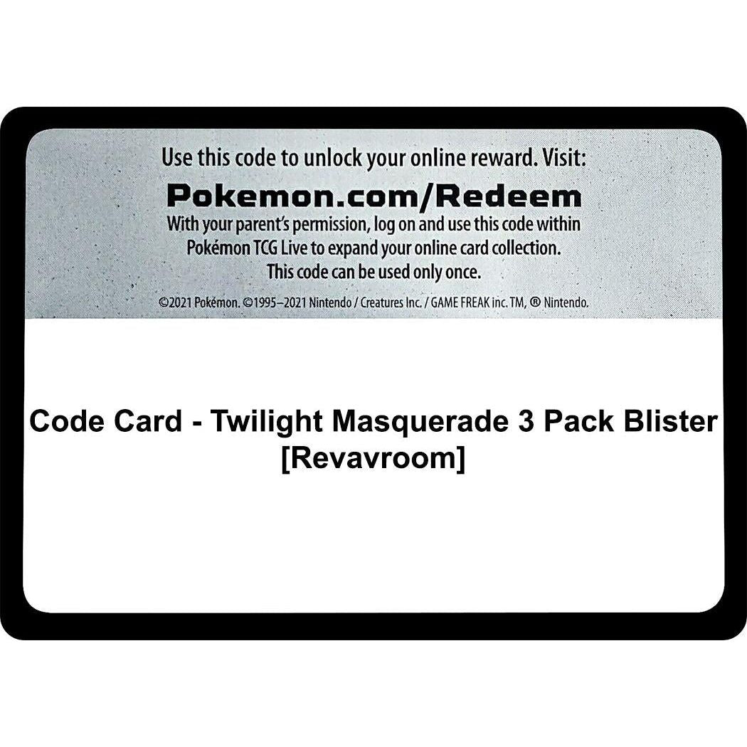 Image for Code Card - Twilight Masquerade 3 Pack Blister [Revavroom] (TWM) - Pokemon