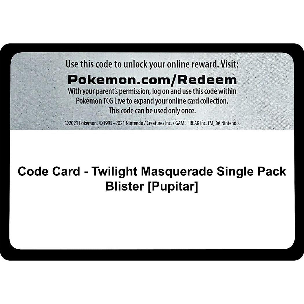 Image for Code Card - Twilight Masquerade Single Pack Blister [Pupitar] (TWM) - Pokemon