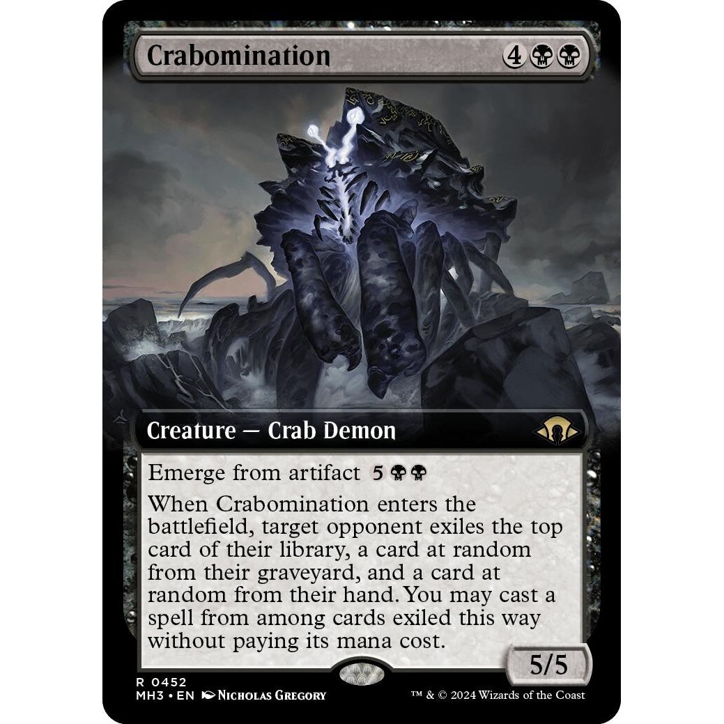 Image for Crabomination (Extended Art) (452) (MH3) - Magic: The Gathering