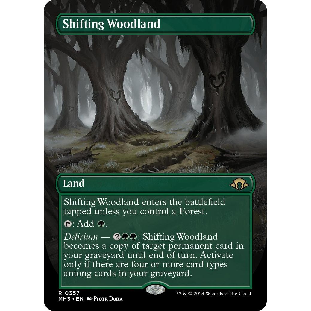 Image for Shifting Woodland (Borderless) (357) (MH3) - Magic: The Gathering