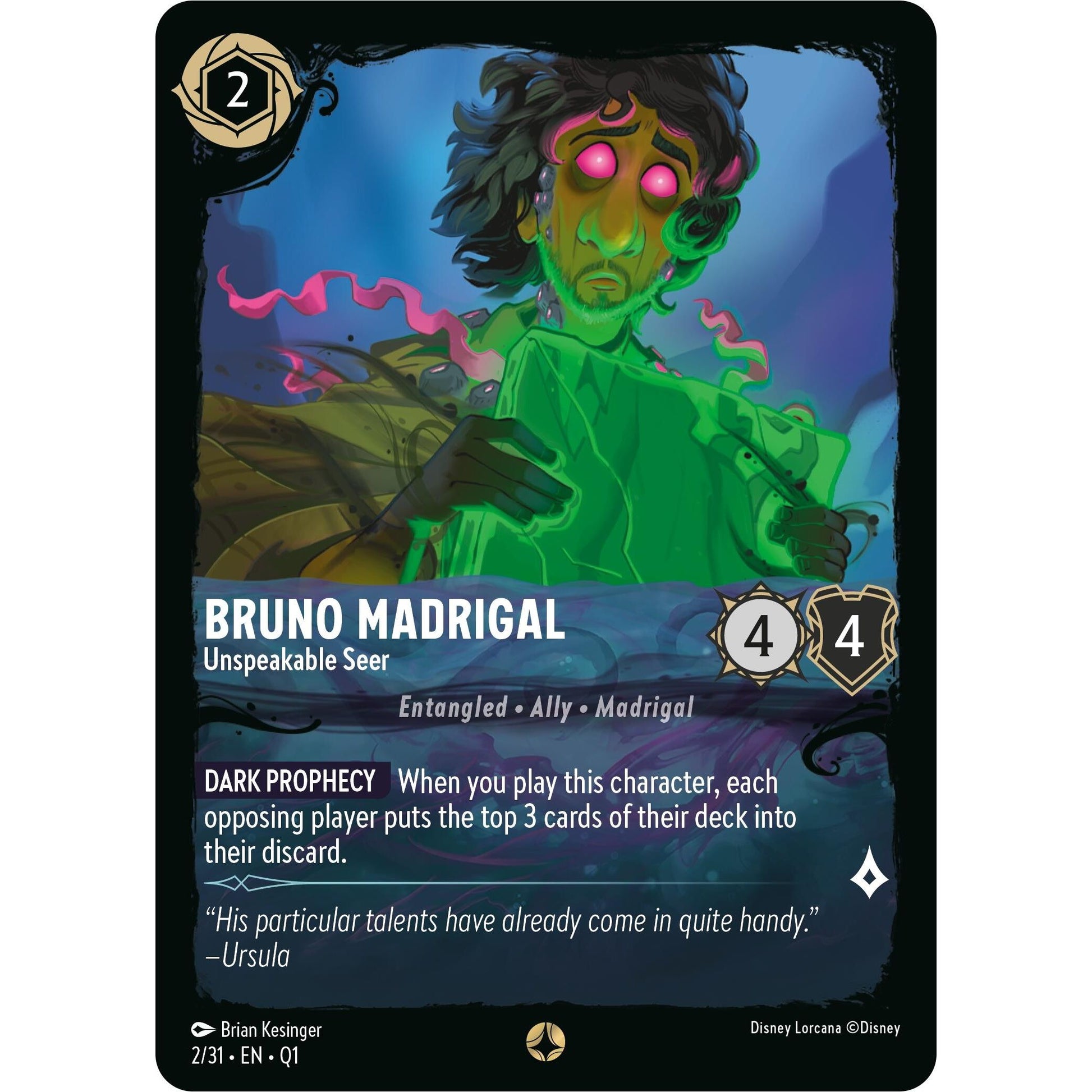 Image for Bruno Madrigal - Unspeakable Seer (2/31) (Q1) - Disney Lorcana