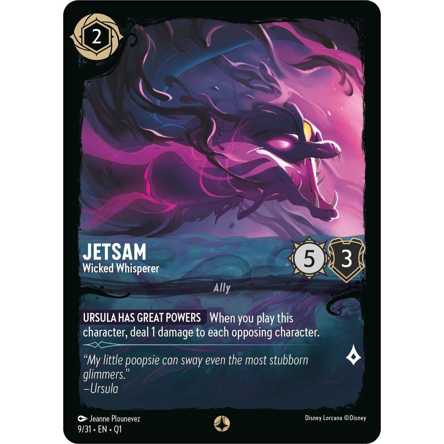 Image for Jetsam - Wicked Whisperer (9/31) (Q1) - Disney Lorcana