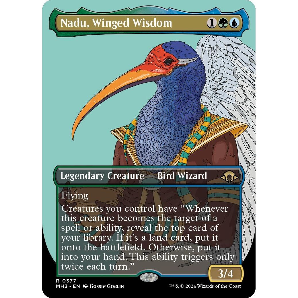 Image for Nadu, Winged Wisdom (Borderless) (377) (MH3) - Magic: The Gathering