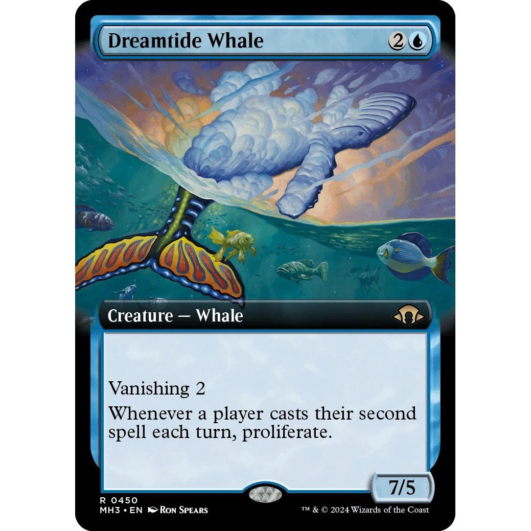 Image for Dreamtide Whale (Extended Art) (450) (MH3) - Magic: The Gathering